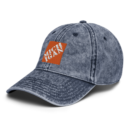 'Michigan' Vintage Baseball Cap (Construction Retail Parody)