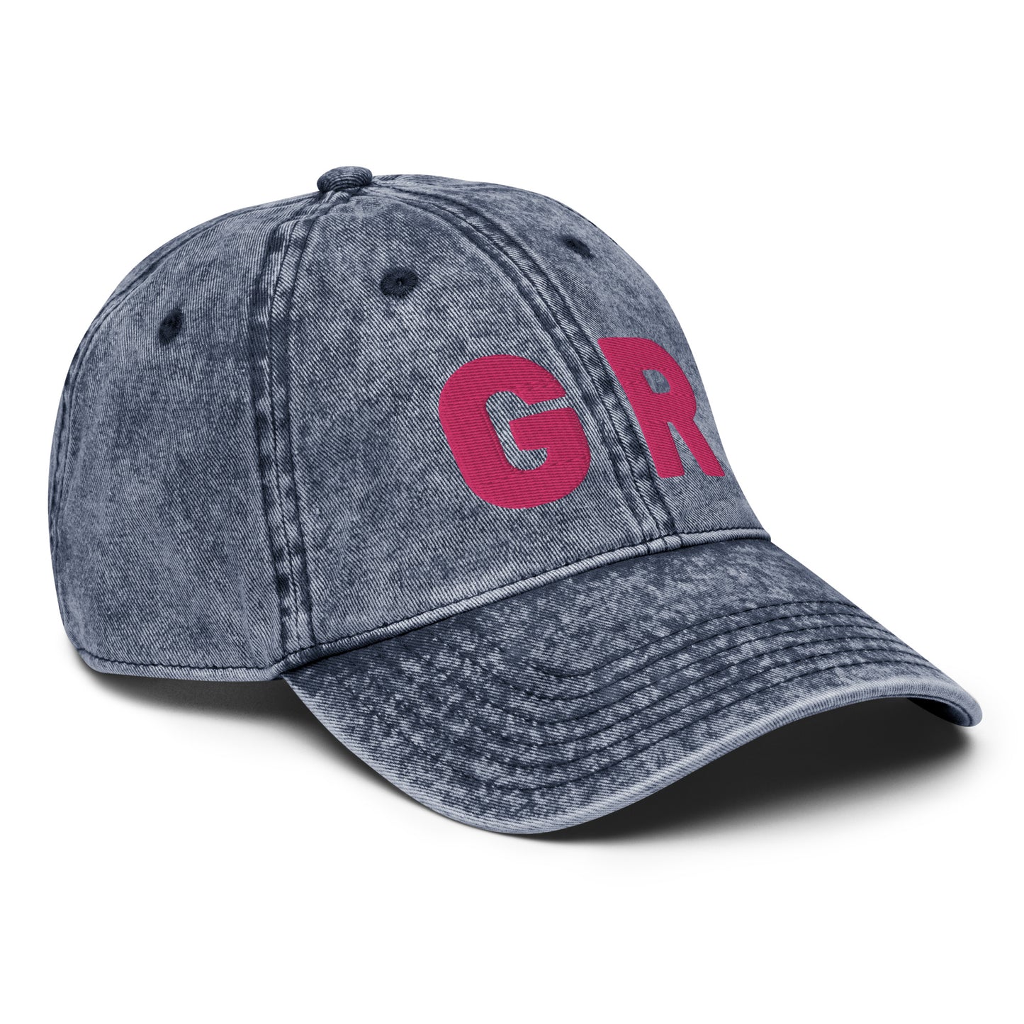 Grand Rapids 'GR' Vintage Baseball Cap (1940's Sans Font) | Pink Embroidery