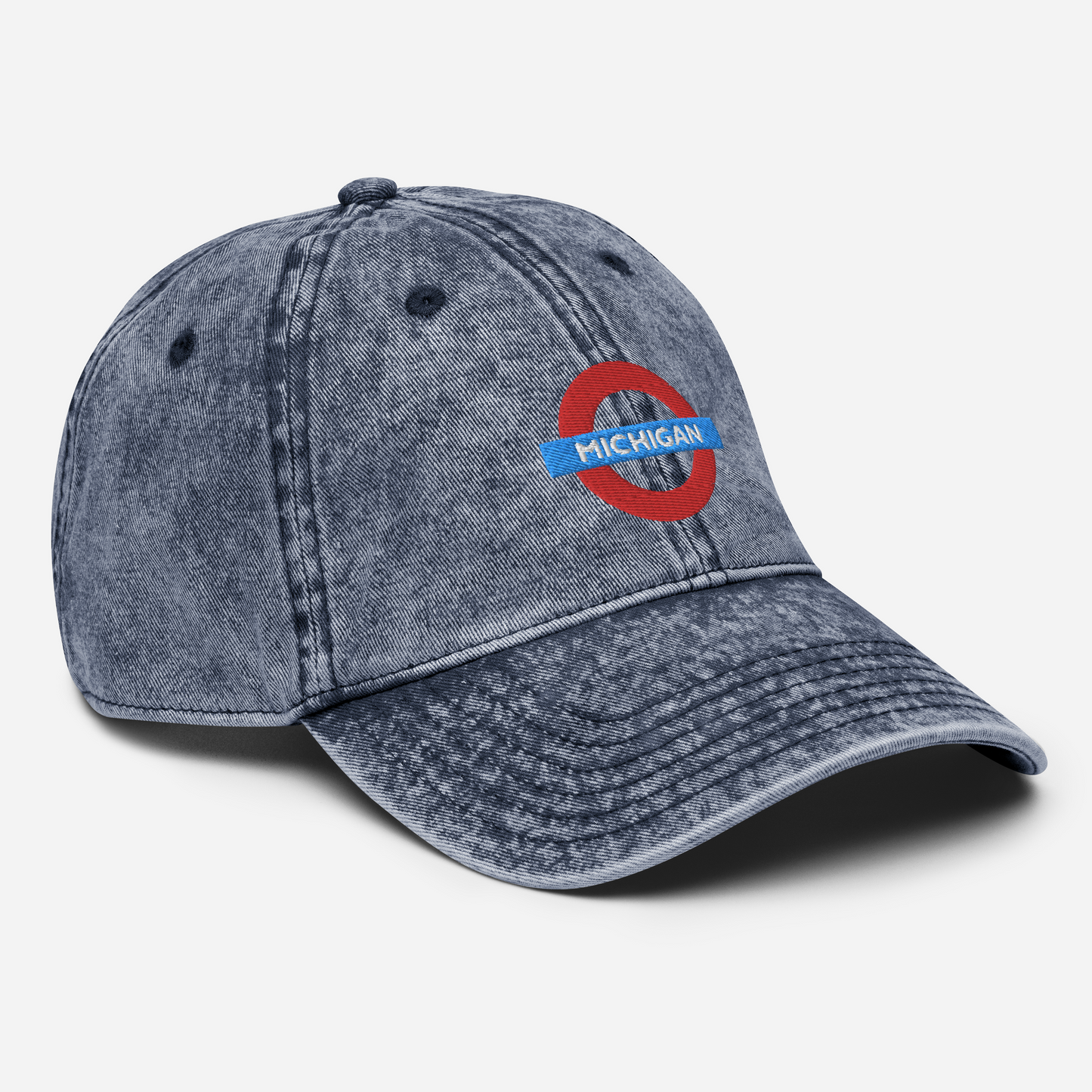 'Michigan' Vintage Baseball Cap (London Tube Parody)