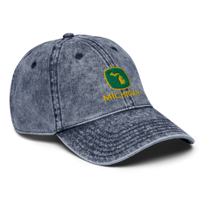 'Michigan' Vintage Baseball Cap (Tractor Parody)