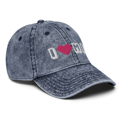 Michigan 'I ❤️ MI' Vintage Baseball Cap (Arcade Font)