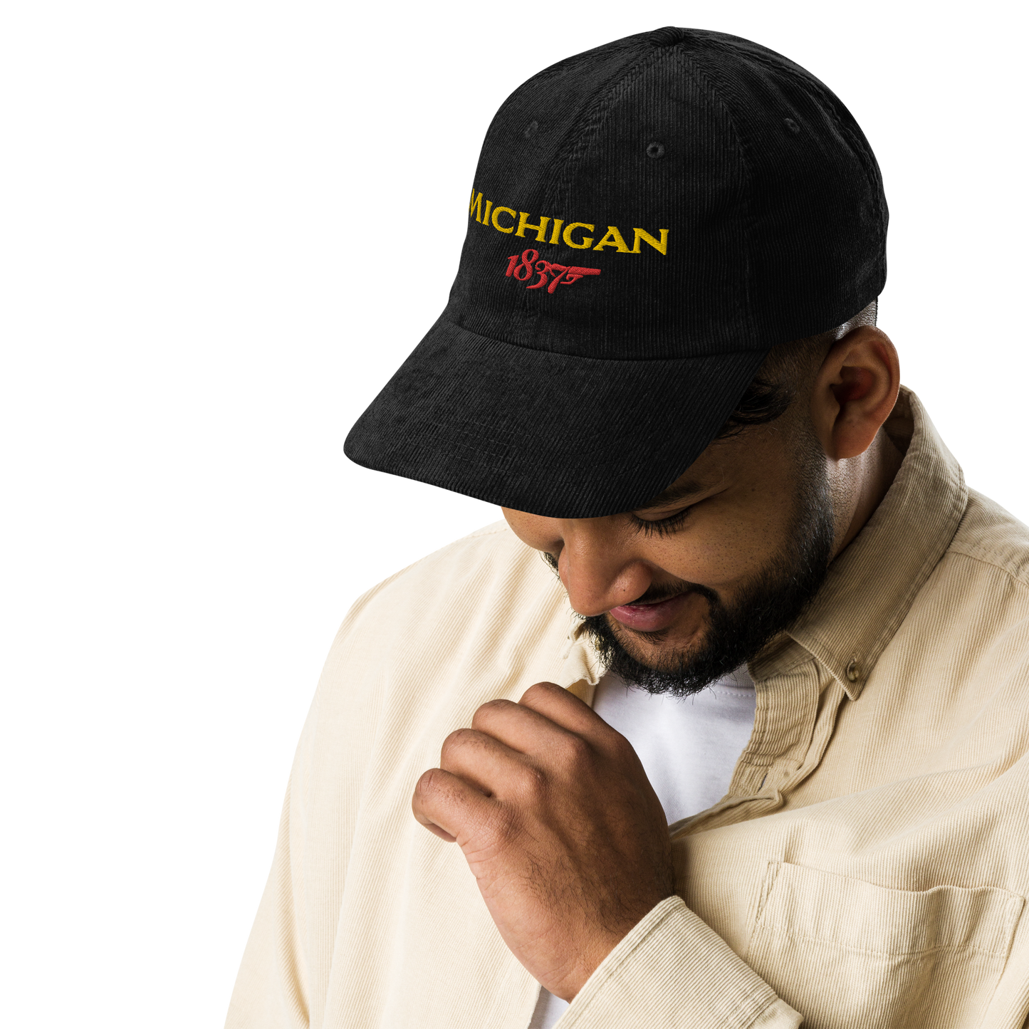 'Michigan 1837' Vintage Corduroy Cap (British Spy Parody)