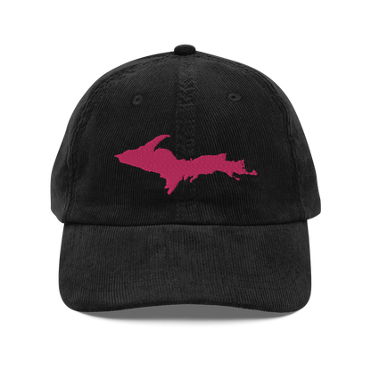 Michigan Upper Peninsula Corduroy Cap (w/ Pink UP Outline)