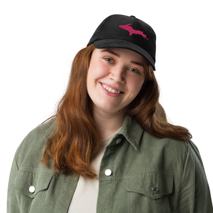 Michigan Upper Peninsula Corduroy Cap (w/ Pink UP Outline)