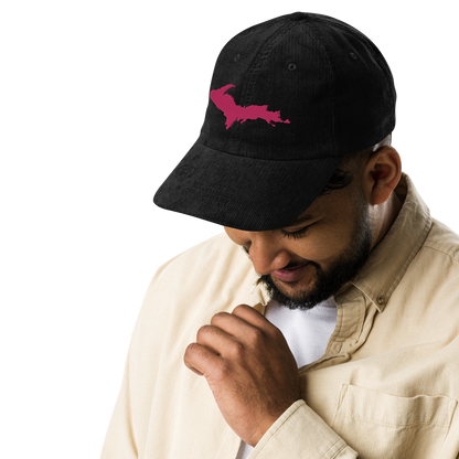 Michigan Upper Peninsula Corduroy Cap (w/ Pink UP Outline)