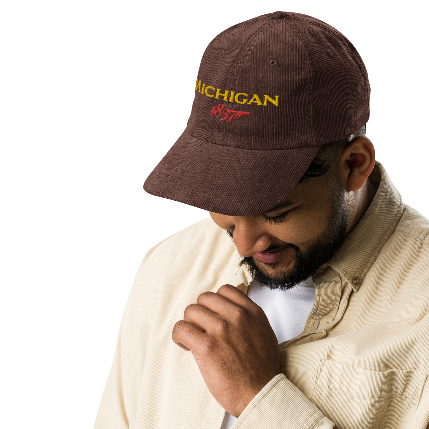 'Michigan 1837' Vintage Corduroy Cap (British Spy Parody)