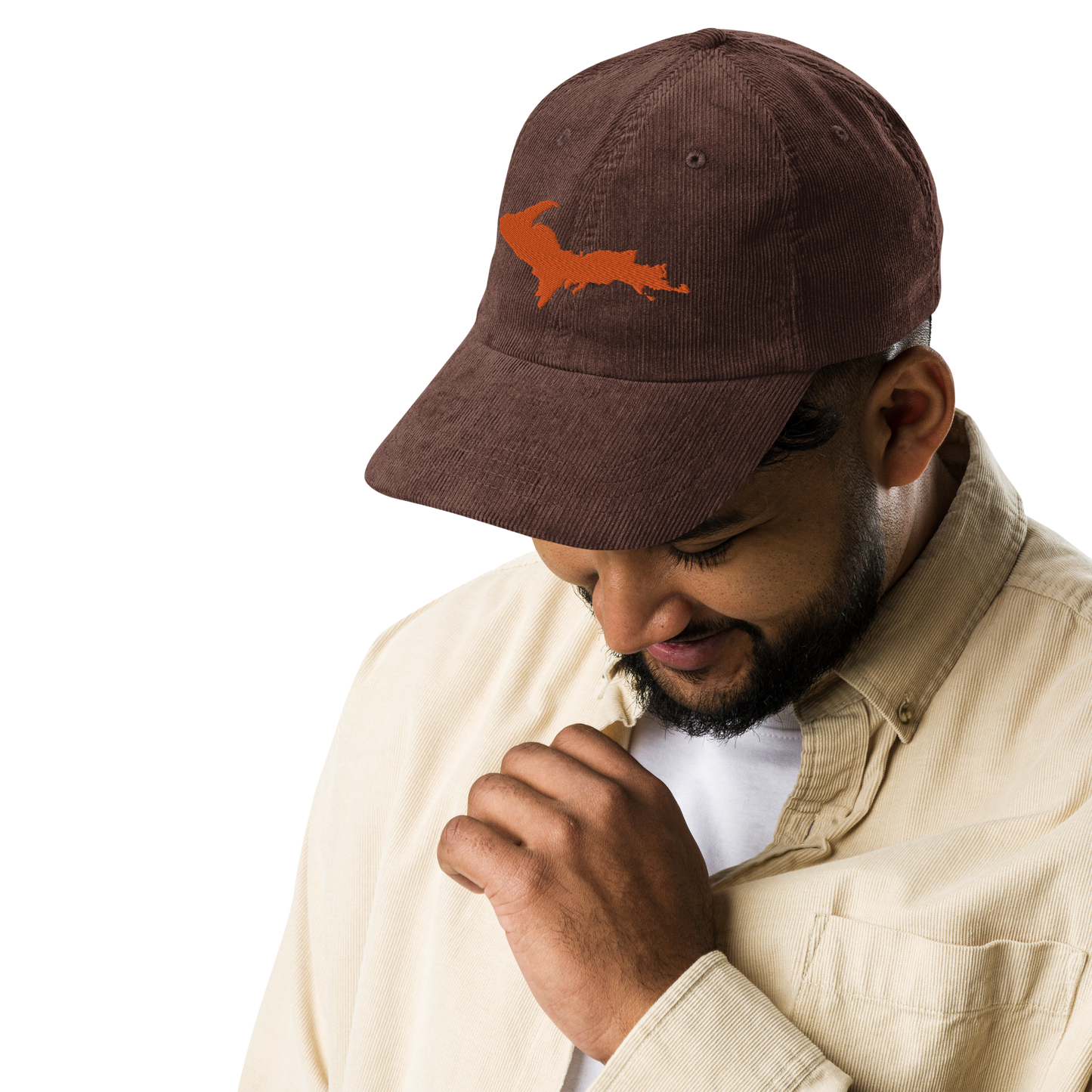 Michigan Upper Peninsula Corduroy Cap (w/ Orange UP Outline)