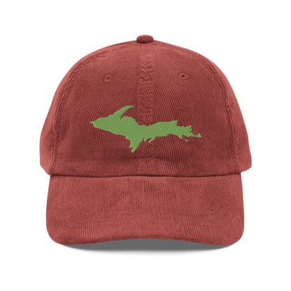 Michigan Upper Peninsula Corduroy Cap (w/ Green UP Outline)