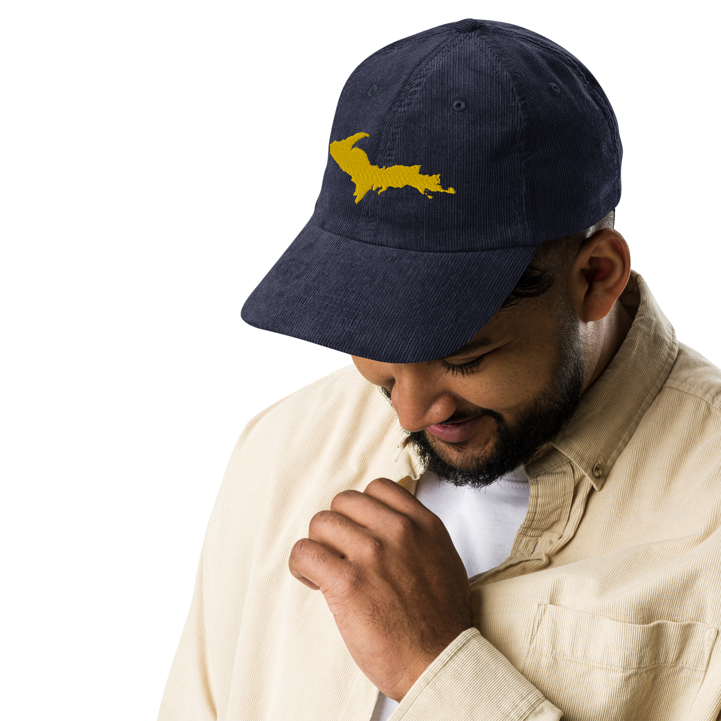 Michigan Upper Peninsula Corduroy Cap (w/ Gold UP Outline)