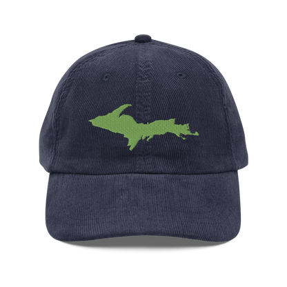 Michigan Upper Peninsula Corduroy Cap (w/ Green UP Outline)