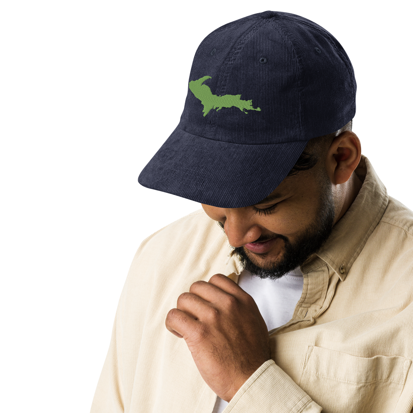 Michigan Upper Peninsula Corduroy Cap (w/ Green UP Outline)