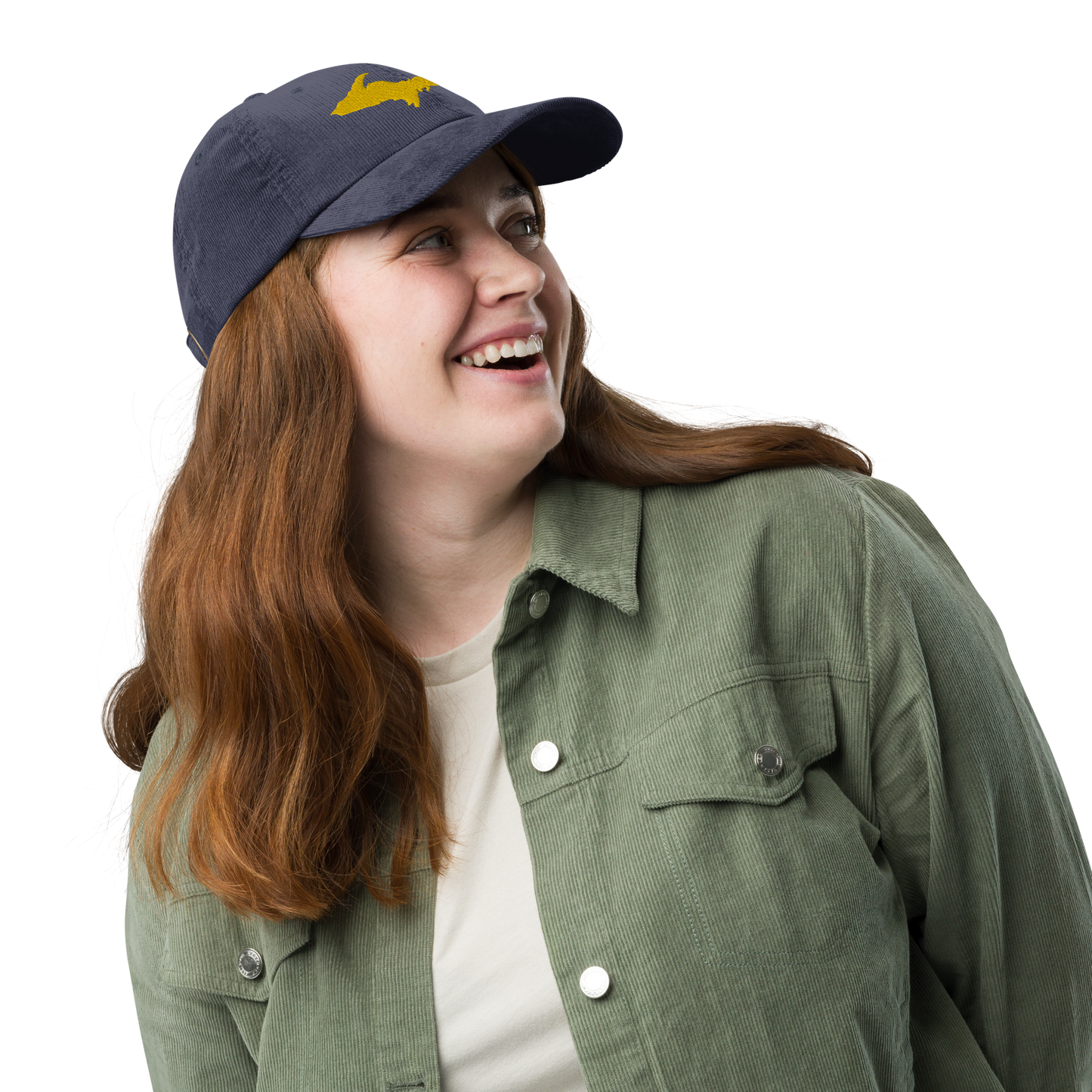 Michigan Upper Peninsula Corduroy Cap (w/ Gold UP Outline)