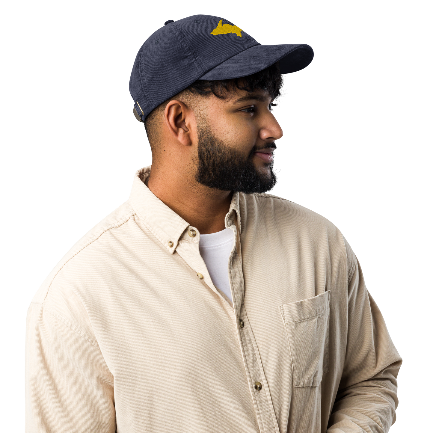 Michigan Upper Peninsula Corduroy Cap (w/ Gold UP Outline)