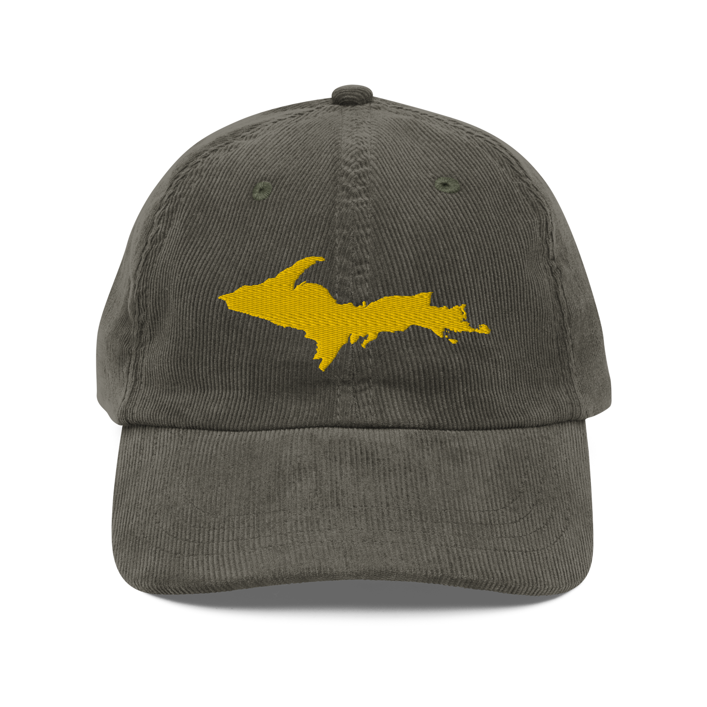 Michigan Upper Peninsula Corduroy Cap (w/ Gold UP Outline)