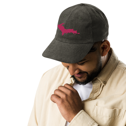 Michigan Upper Peninsula Corduroy Cap (w/ Pink UP Outline)