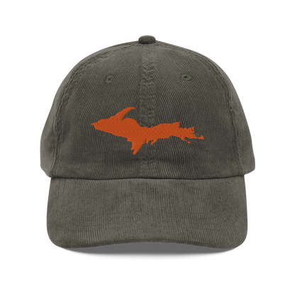 Michigan Upper Peninsula Corduroy Cap (w/ Orange UP Outline)