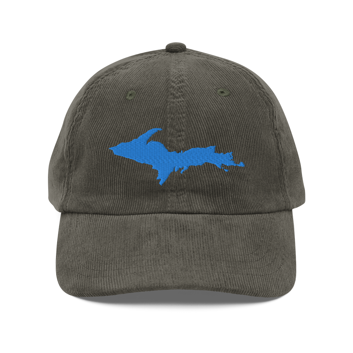 Michigan Upper Peninsula Corduroy Cap (w/ Azure UP Outline)