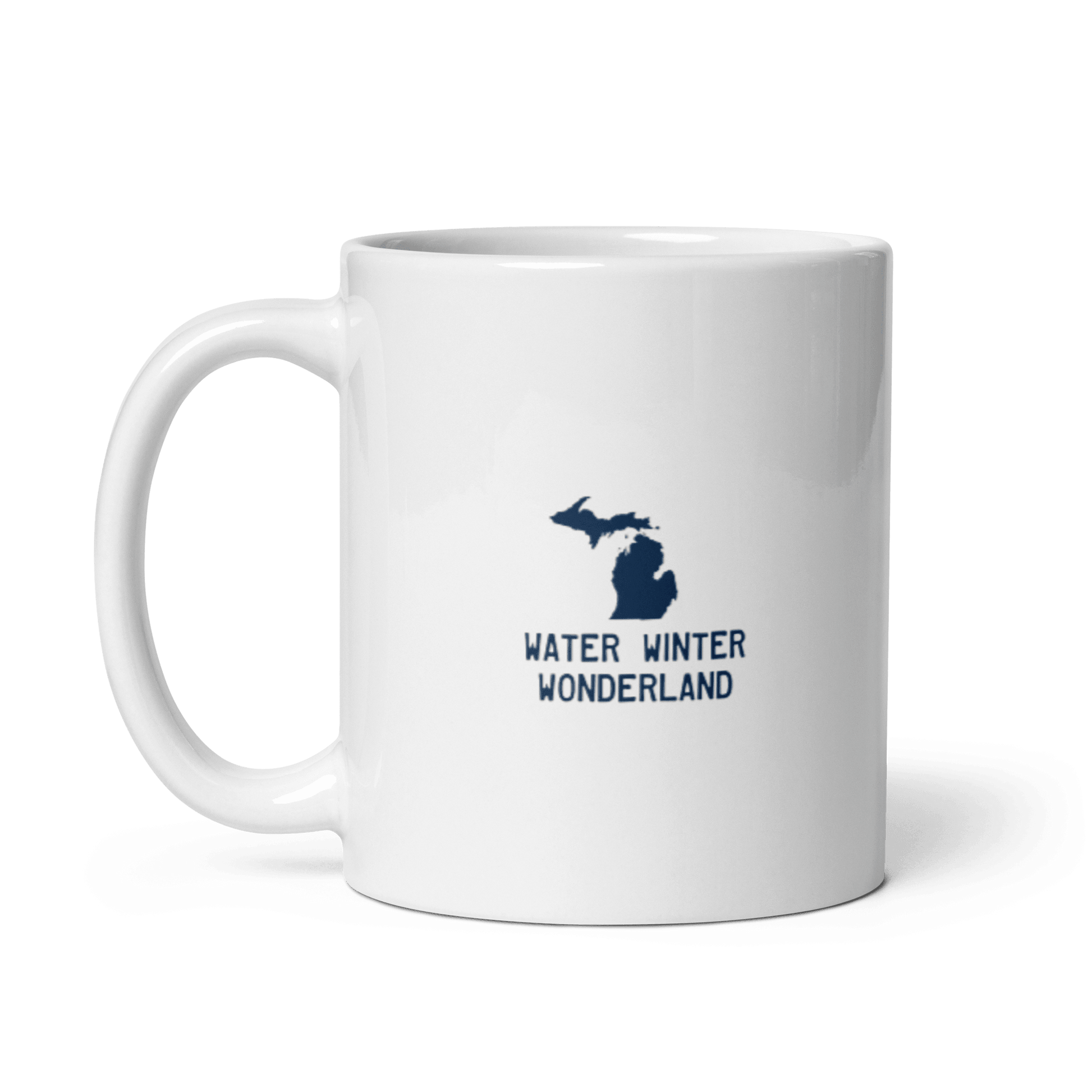 'Water Winter Wonderland' Michigan Mug | White Glossy - Circumspice Michigan