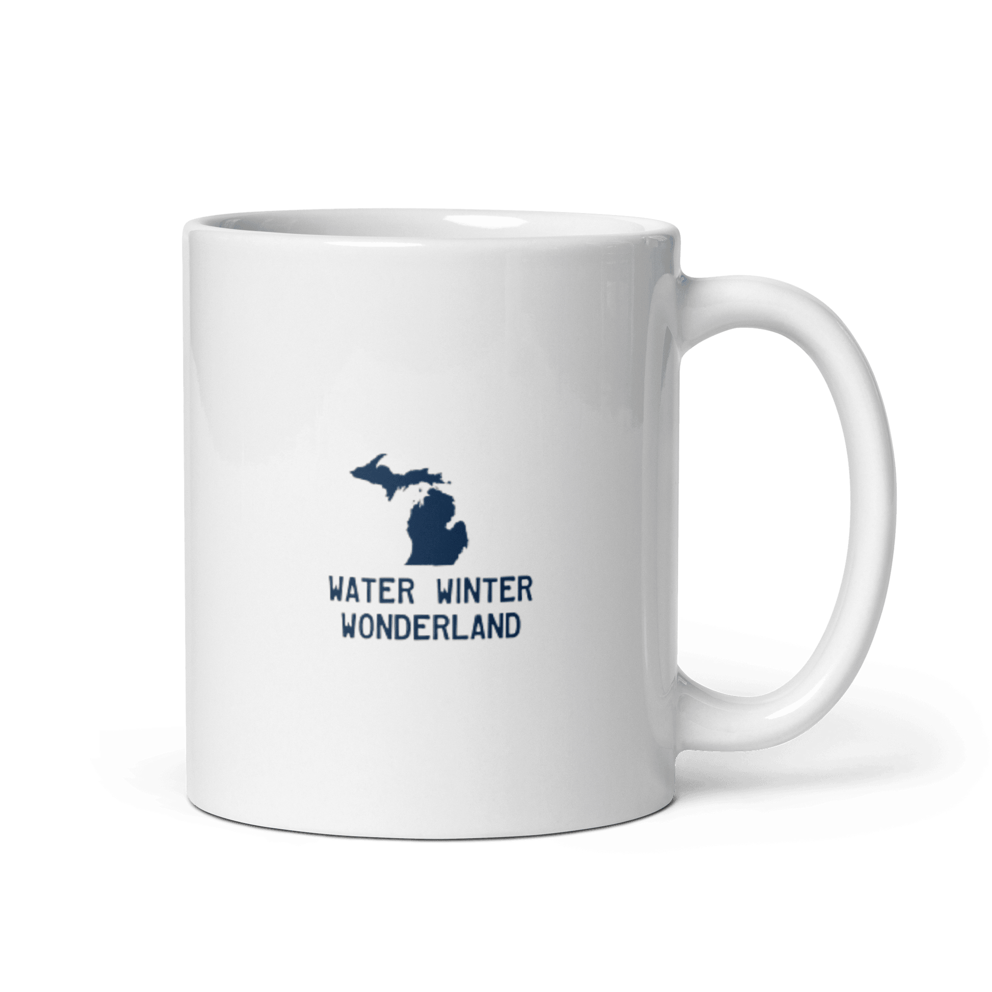 'Water Winter Wonderland' Michigan Mug | White Glossy - Circumspice Michigan