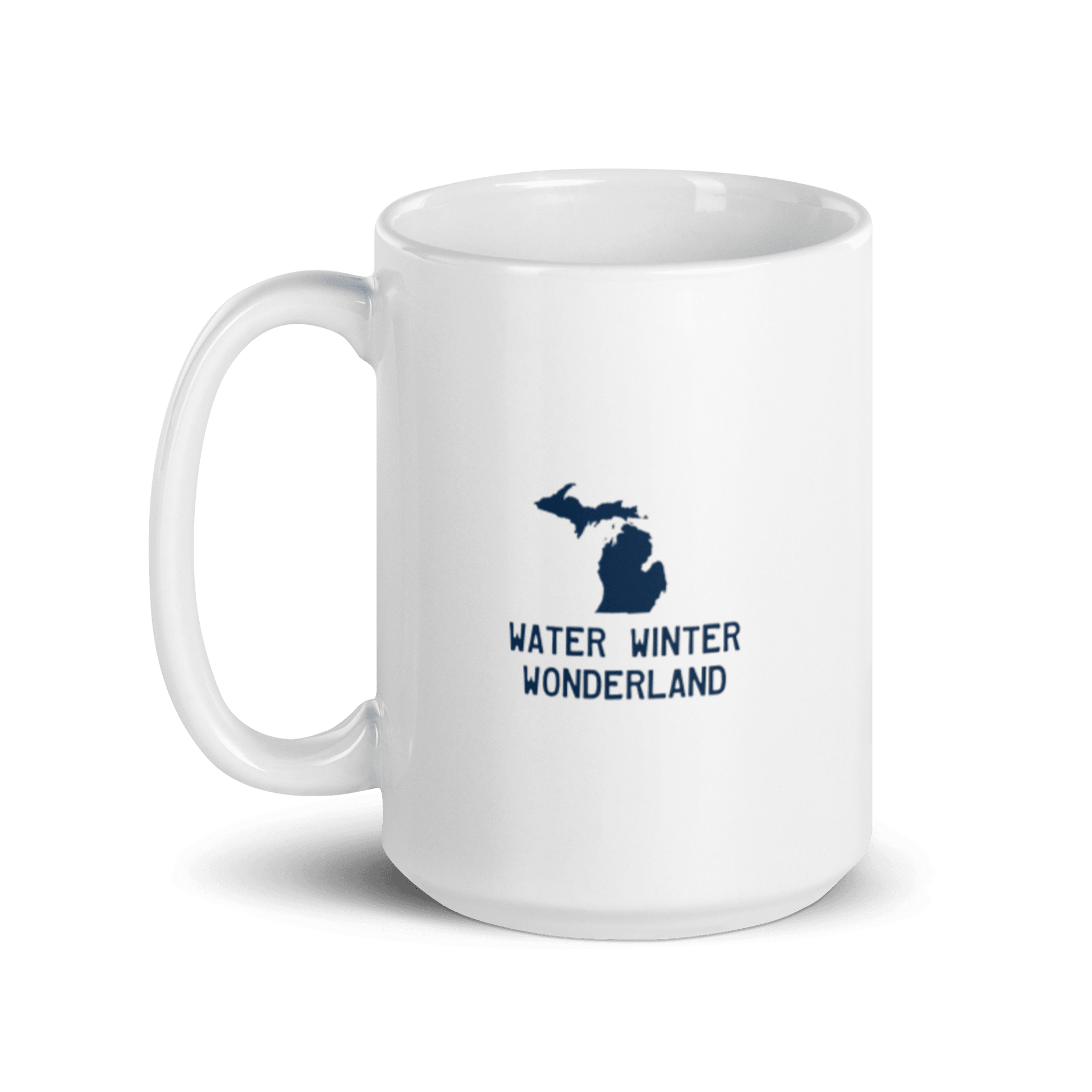 'Water Winter Wonderland' Michigan Mug | White Glossy - Circumspice Michigan