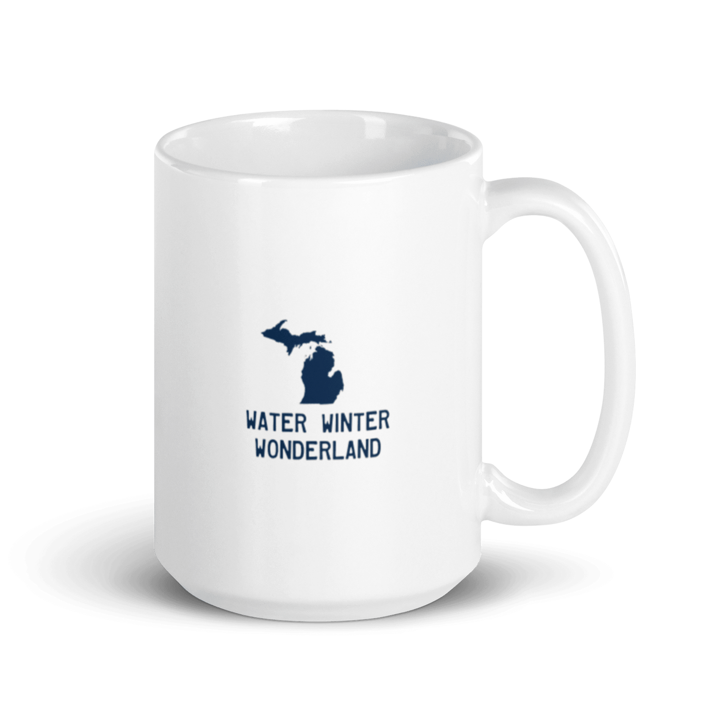 'Water Winter Wonderland' Michigan Mug | White Glossy - Circumspice Michigan