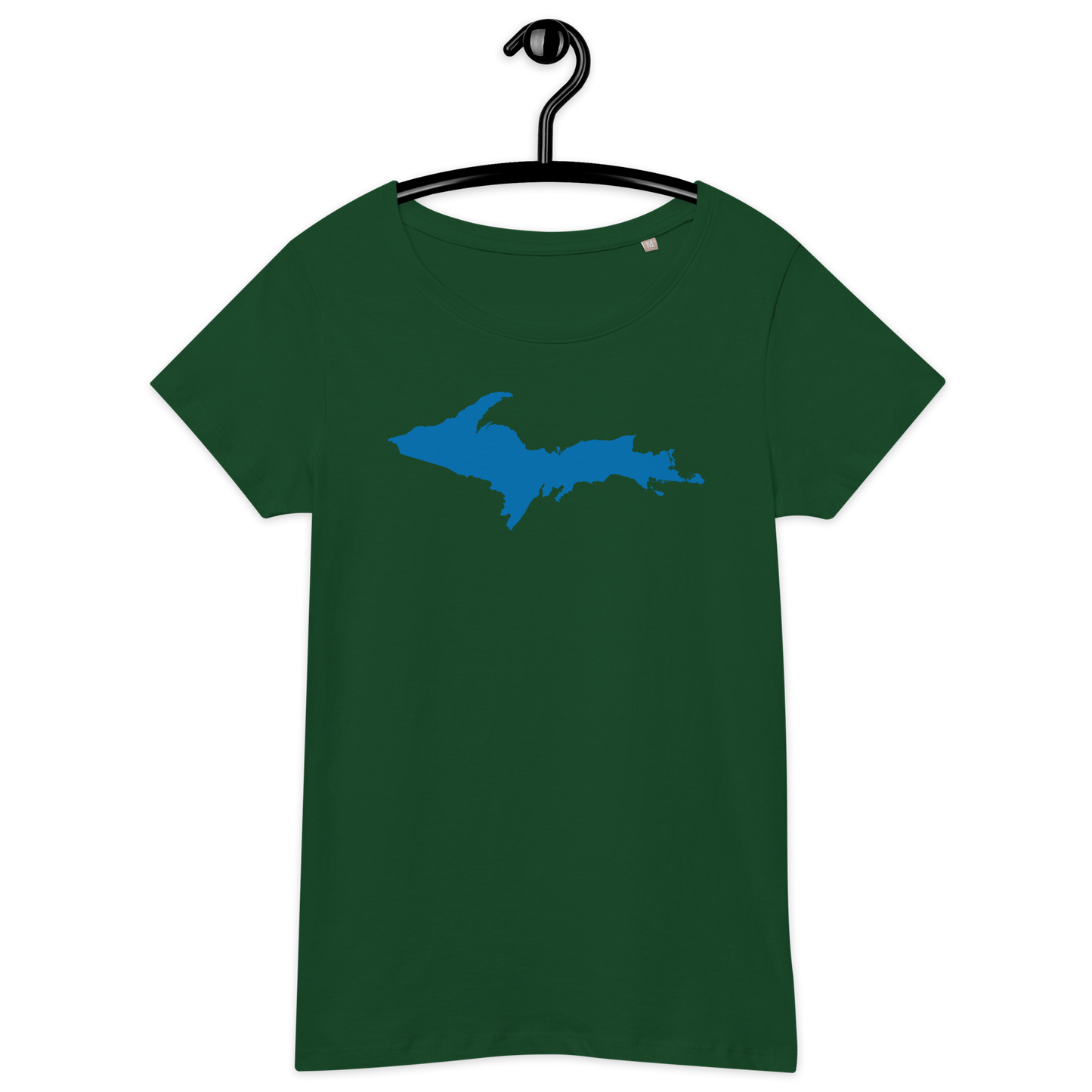 Michigan Upper Peninsula T-Shirt (w/ Azure UP Outline | Women's Organic