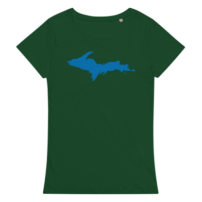 Michigan Upper Peninsula T-Shirt (w/ Azure UP Outline | Women's Organic