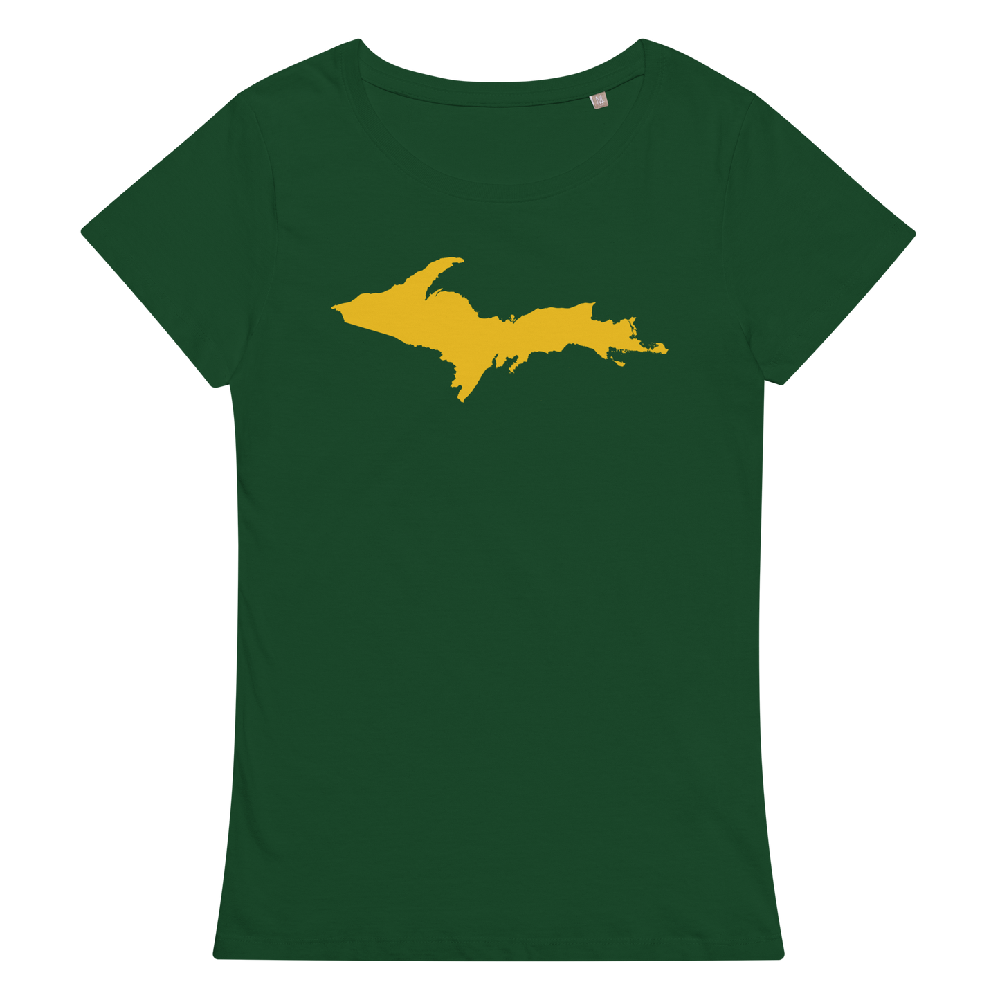 Michigan Upper Peninsula T-Shirt (w/ Gold UP Outline) | Women's Organic