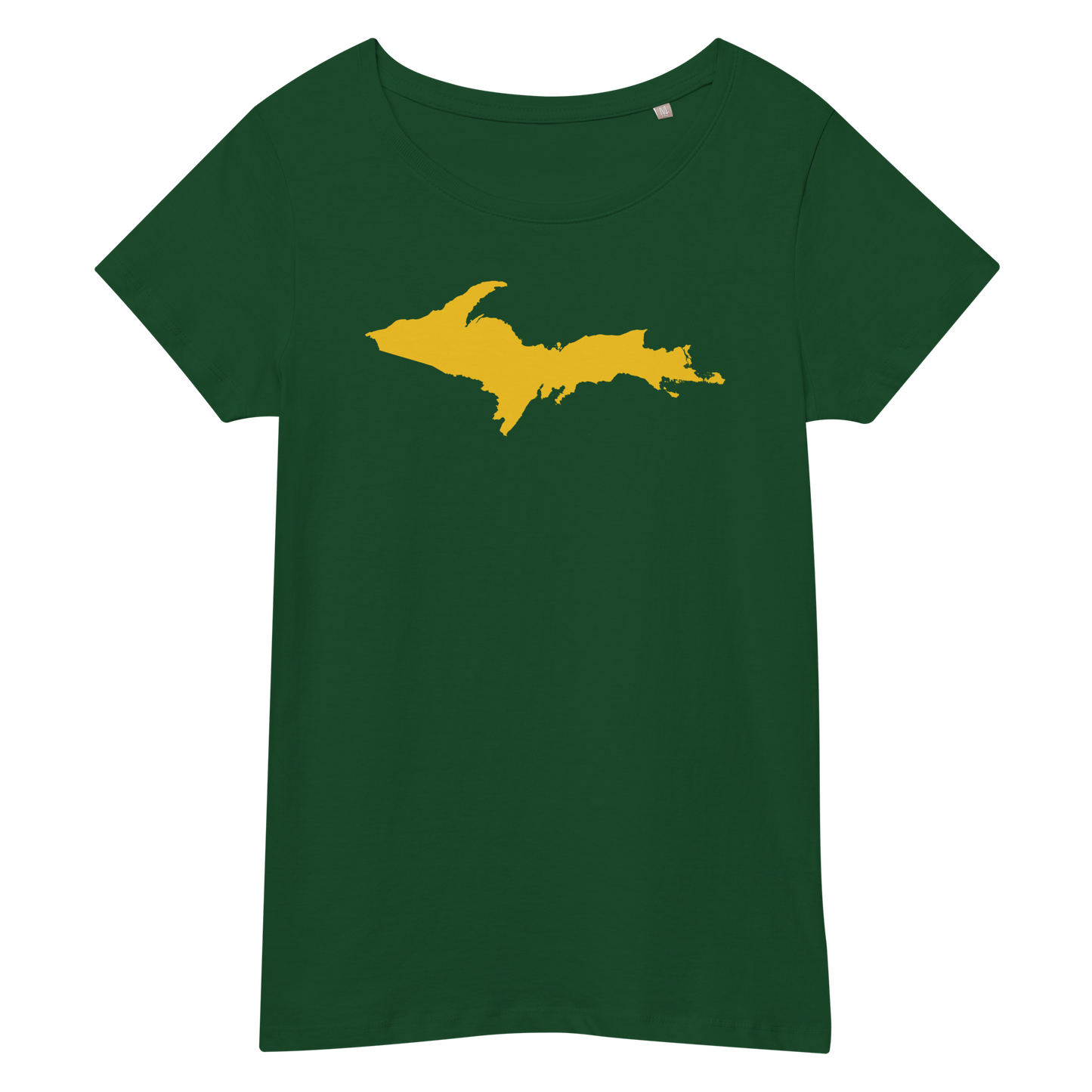 Michigan Upper Peninsula T-Shirt (w/ Gold UP Outline) | Women's Organic