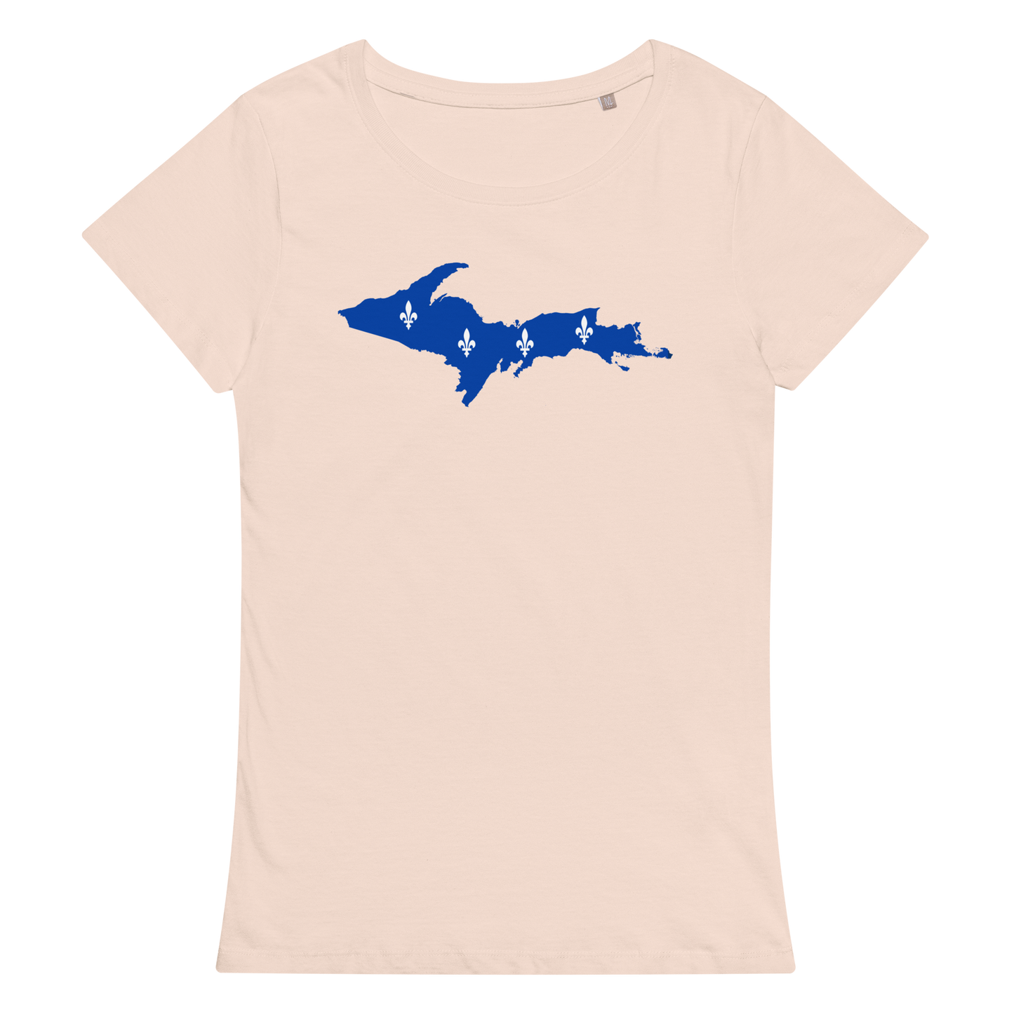 Michigan Upper Peninsula T-Shirt (w/ UP Quebec Flag Outline) | Women's Organic