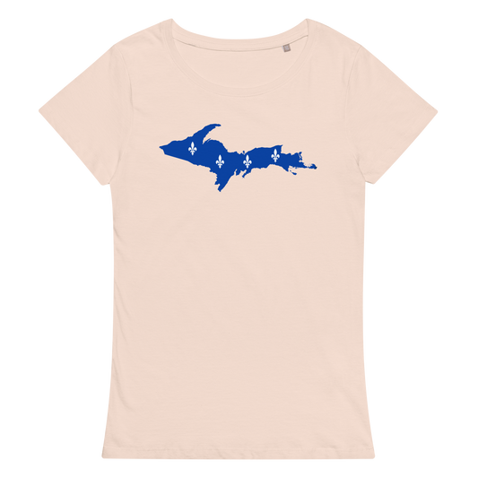 Michigan Upper Peninsula T-Shirt (w/ UP Quebec Flag Outline) | Women's Organic