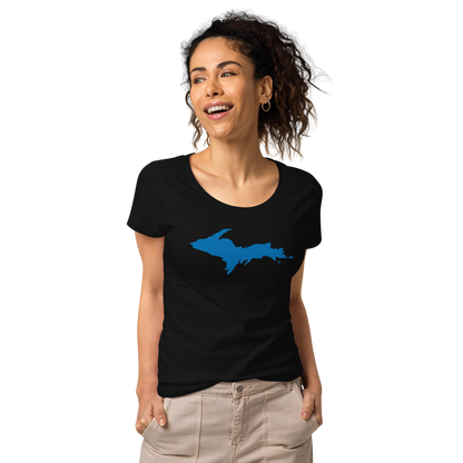 Michigan Upper Peninsula T-Shirt (w/ Azure UP Outline | Women's Organic