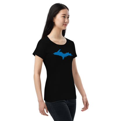 Michigan Upper Peninsula T-Shirt (w/ Azure UP Outline | Women's Organic