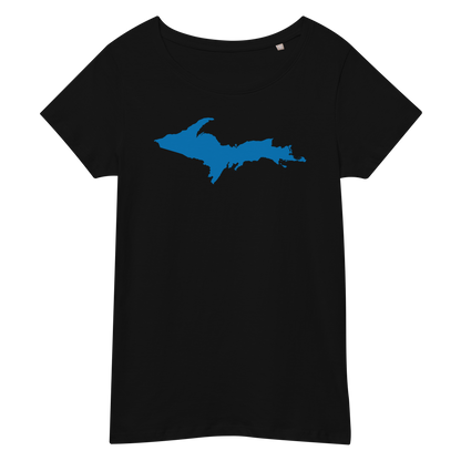 Michigan Upper Peninsula T-Shirt (w/ Azure UP Outline | Women's Organic