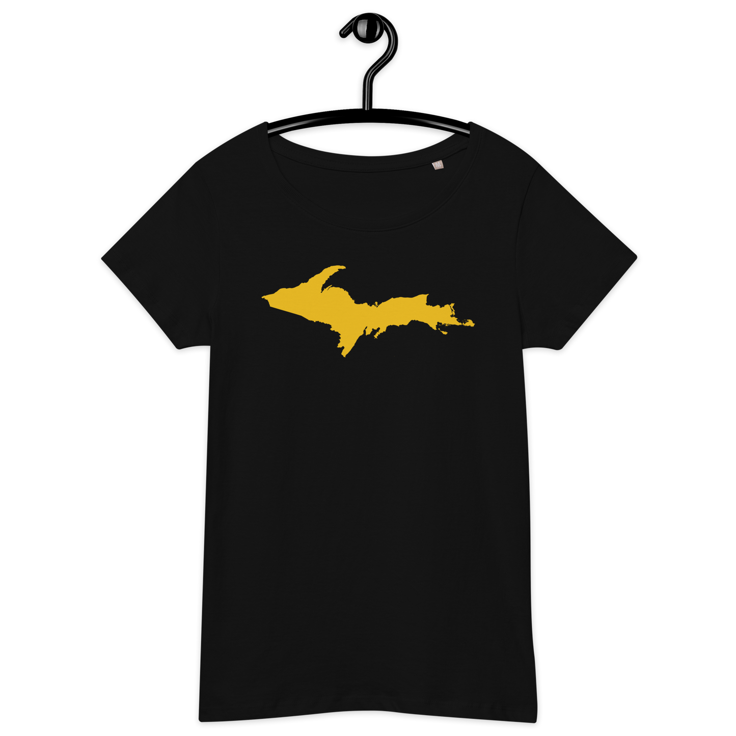 Michigan Upper Peninsula T-Shirt (w/ Gold UP Outline) | Women's Organic