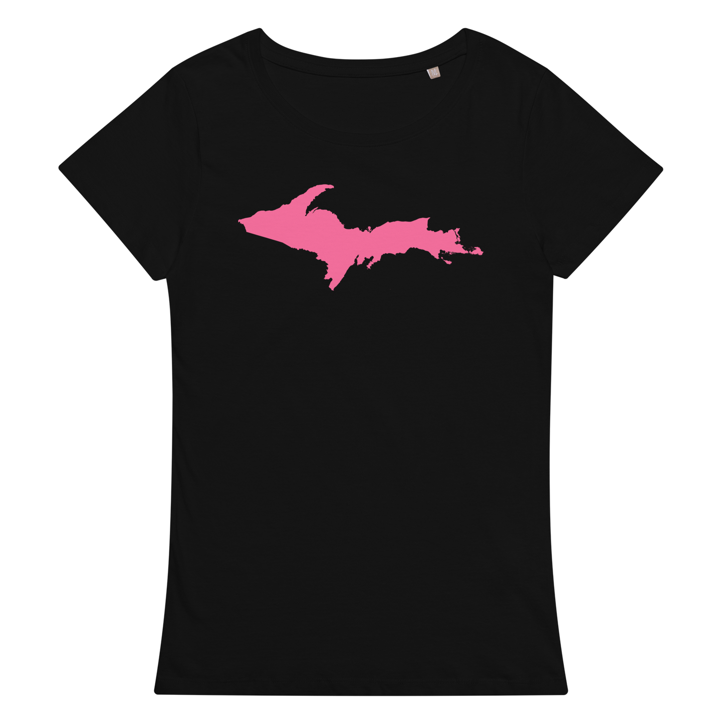 Michigan Upper Peninsula T-Shirt (w/ Pink UP Outline) | Women's Organic