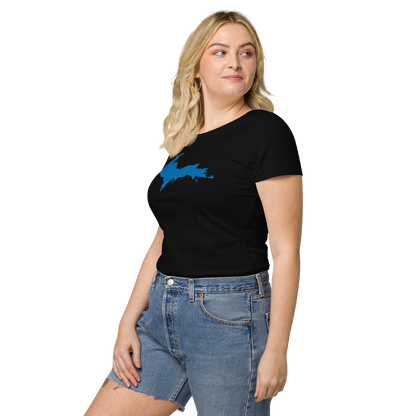 Michigan Upper Peninsula T-Shirt (w/ Azure UP Outline | Women's Organic