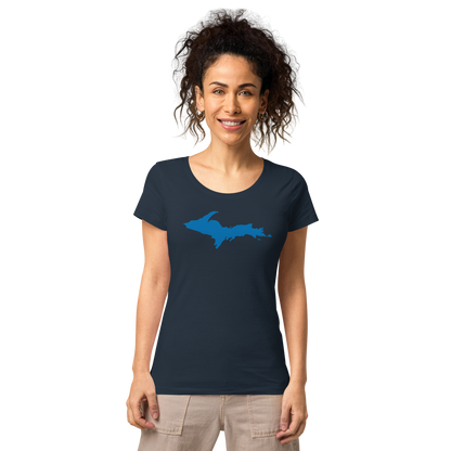 Michigan Upper Peninsula T-Shirt (w/ Azure UP Outline | Women's Organic