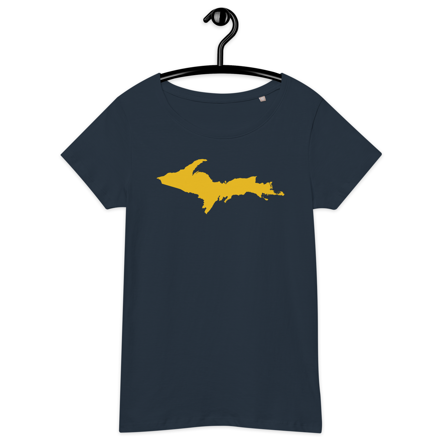 Michigan Upper Peninsula T-Shirt (w/ Gold UP Outline) | Women's Organic