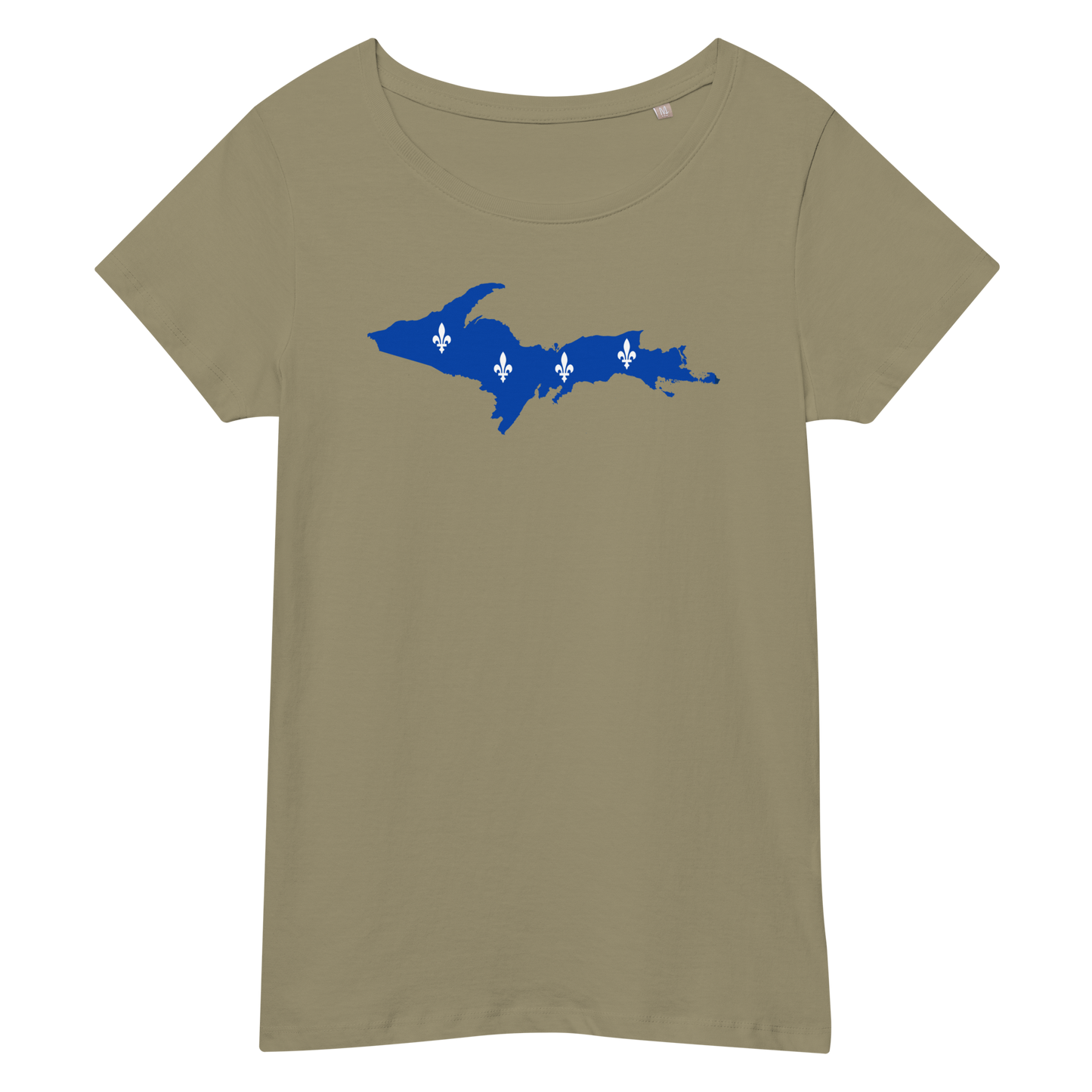 Michigan Upper Peninsula T-Shirt (w/ UP Quebec Flag Outline) | Women's Organic