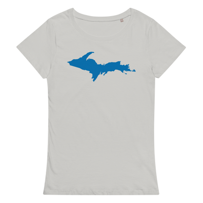 Michigan Upper Peninsula T-Shirt (w/ Azure UP Outline | Women's Organic