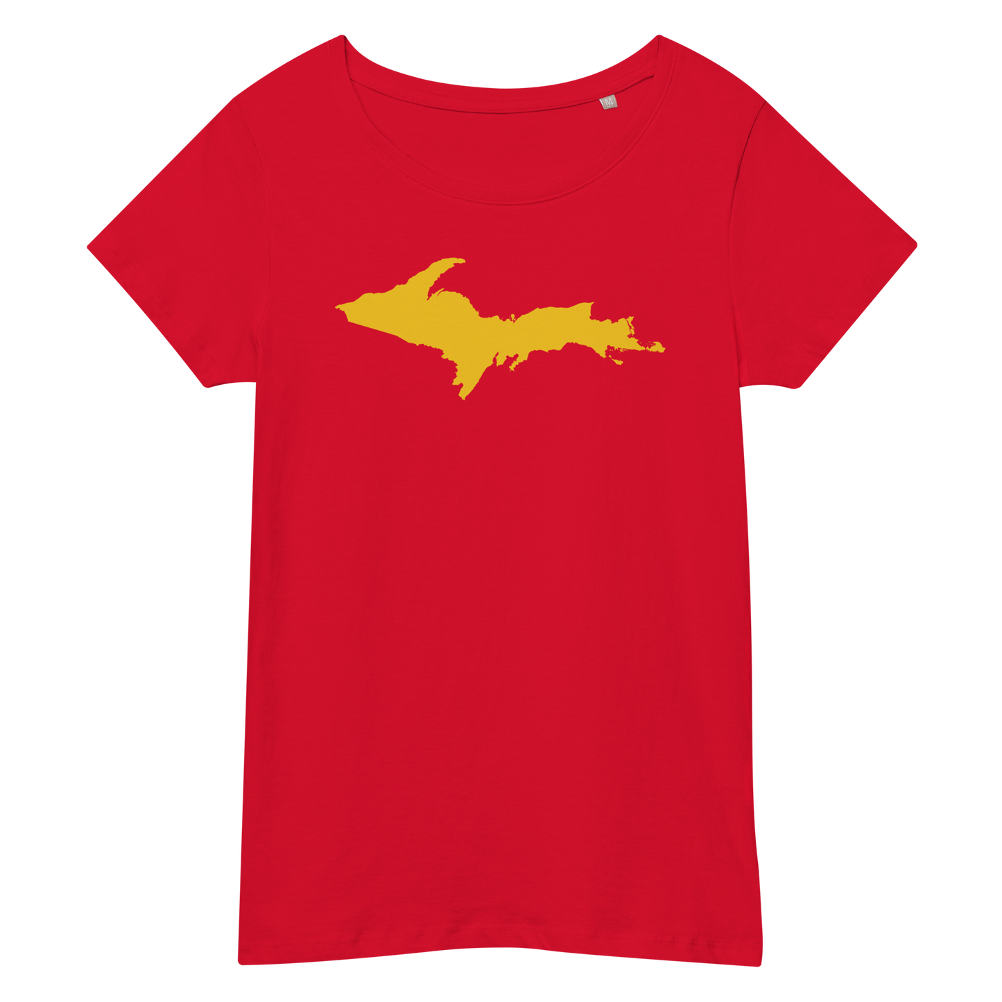 Michigan Upper Peninsula T-Shirt (w/ Gold UP Outline) | Women's Organic