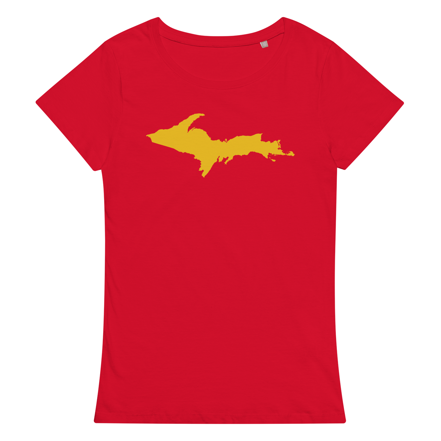 Michigan Upper Peninsula T-Shirt (w/ Gold UP Outline) | Women's Organic