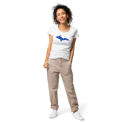 Michigan Upper Peninsula T-Shirt (w/ UP Quebec Flag Outline) | Women's Organic