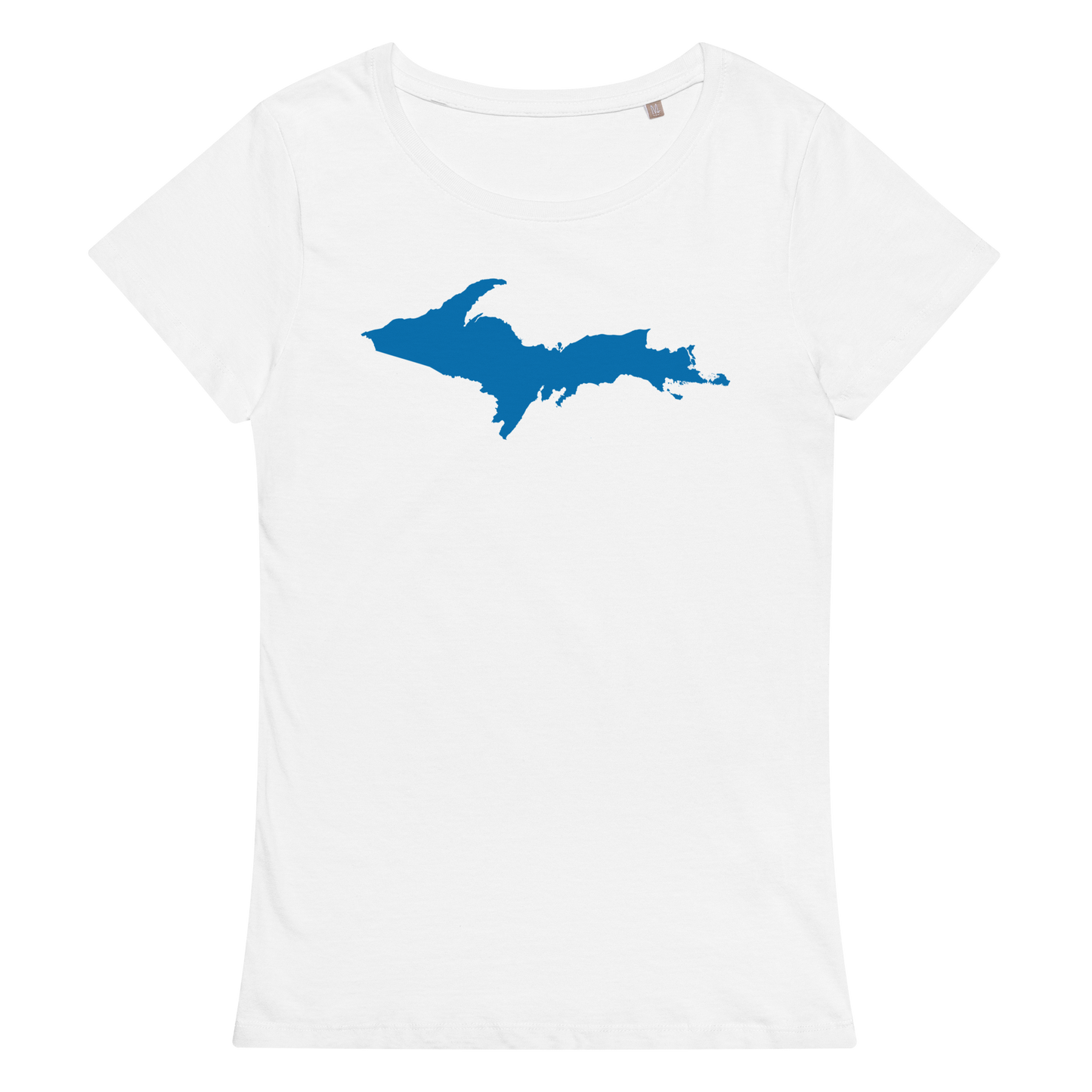 Michigan Upper Peninsula T-Shirt (w/ Azure UP Outline | Women's Organic