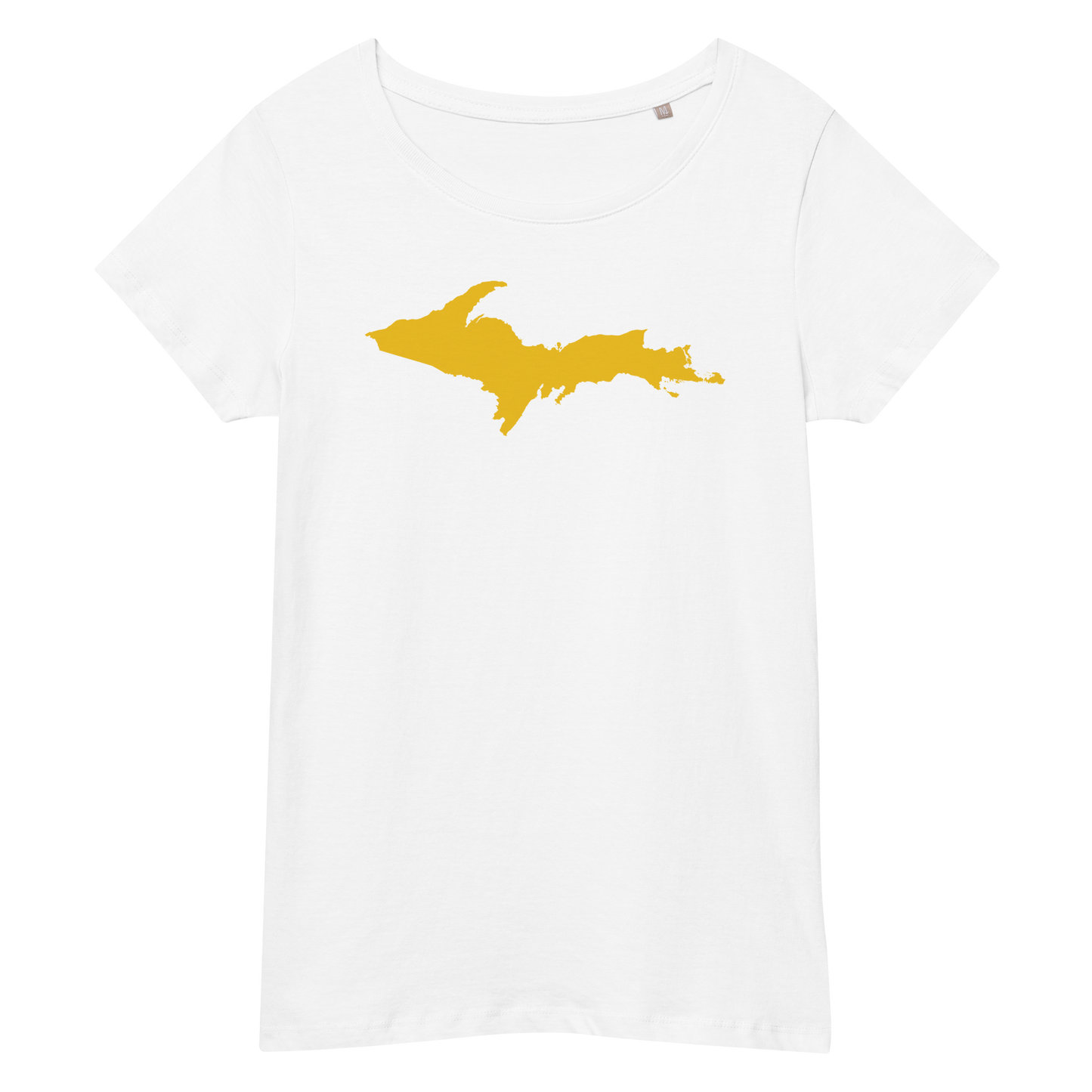 Michigan Upper Peninsula T-Shirt (w/ Gold UP Outline) | Women's Organic