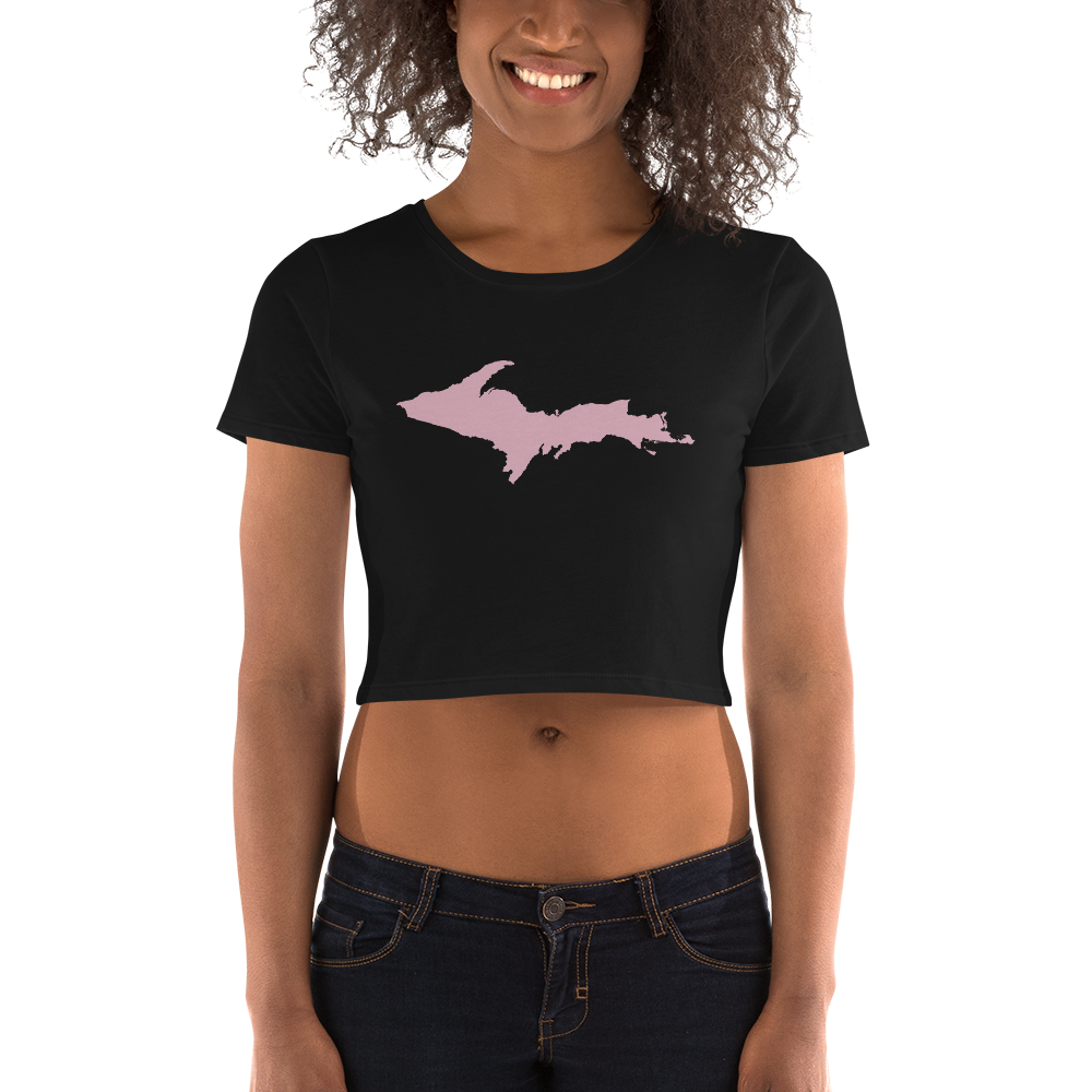 Michigan Upper Peninsula Crop Top (w/ Pink UP Outline)