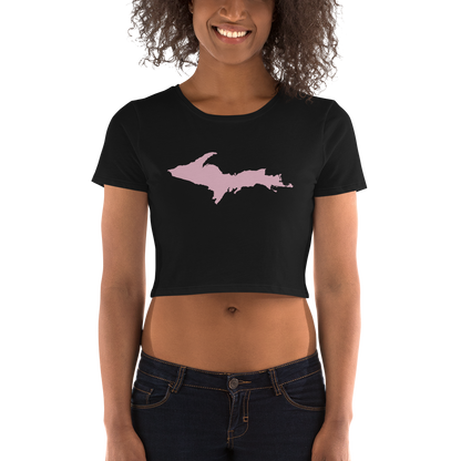 Michigan Upper Peninsula Crop Top (w/ Pink UP Outline)