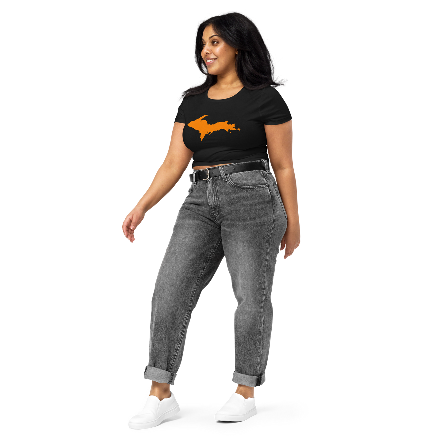 Michigan Upper Peninsula Crop Top (w/ Orange UP Outline)