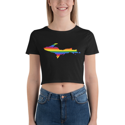 Michigan Upper Peninsula Crop Top (w/ UP Pride Flag Outline)